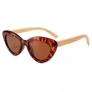 RUISEN’S Cat Eye Frame Wooden Sunglasses for Men and Women 1525