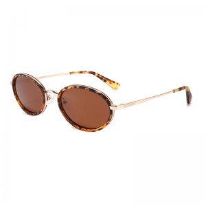 RUISEN’S Vintage Thin Metal Oval Sunglasses Multi Color Gradient Lens UV400 Protection Lightweight Travel Driving Shades8959
