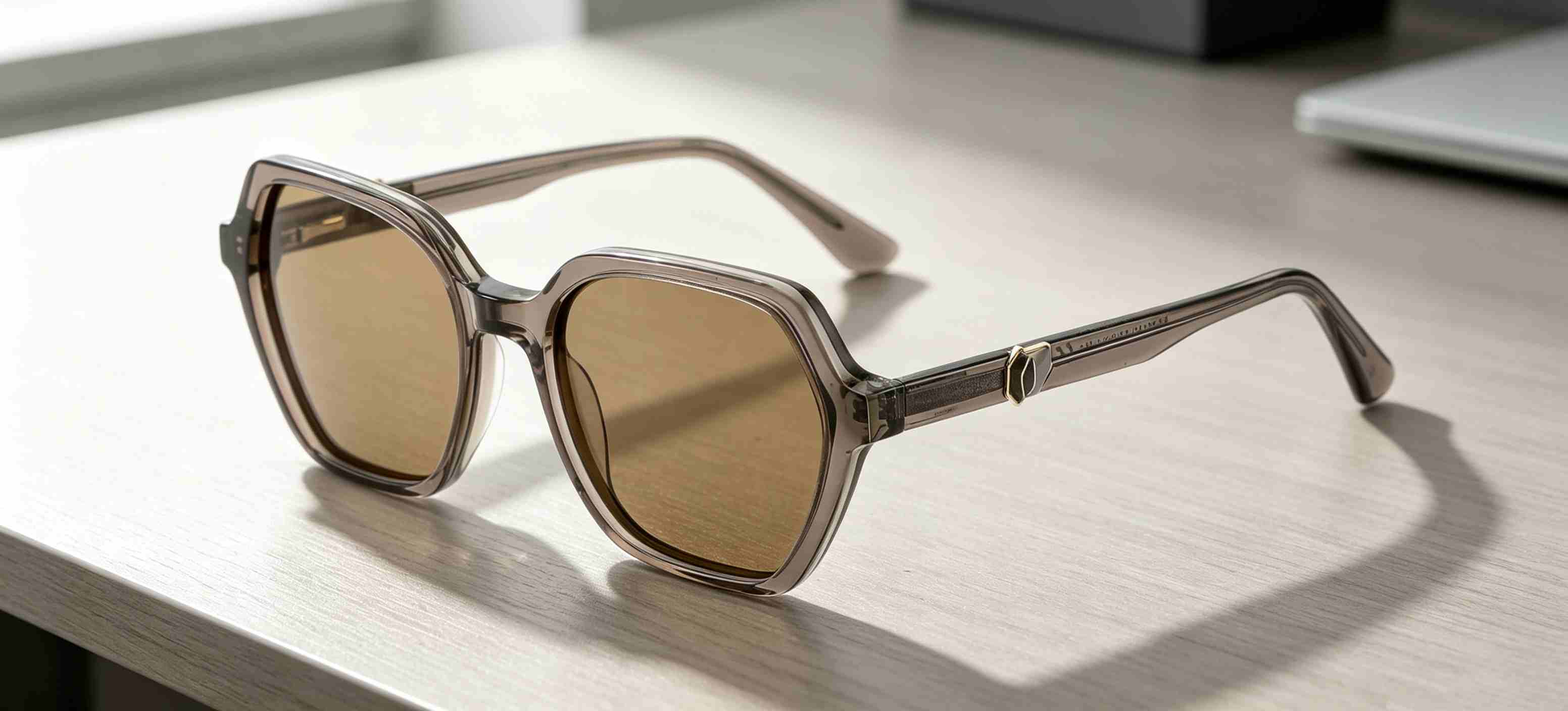 RUISEN’S Vintage Polygon Square UV Protection Minimalist Luxury Sunglasses ATG1030
