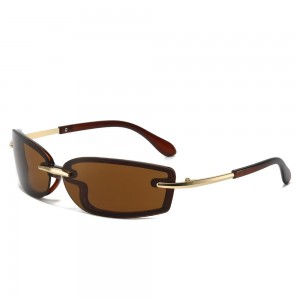 RUISEN’S Half Metal Square Candy Color Y2K Women’s Sunglasses 68160 S018