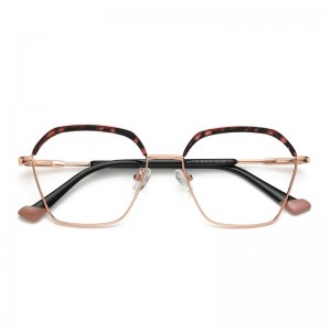 RUISEN’S Elegant Bicolor Edge Lightweight Metal Glasses 3017