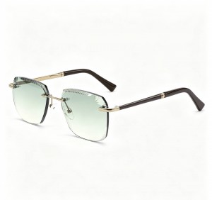 RUISEN’S Rimless Cut-Edge Sunglasses, UV400 Protection  25616