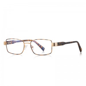 RUISEN’S Minimalist Office Rectangle Metal Eyeglasses 3063