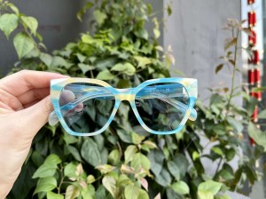 RUISEN’S Marbled Pearl Cellulose Acetate Protective Sunglasses AT8003