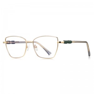 RUISEN’S Two-Tone Decor Temple Geometric Eyeglasses 3189
