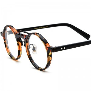 RUISEN’S Premium Round Acetate Optical Frames Business Eyeglasses 19194