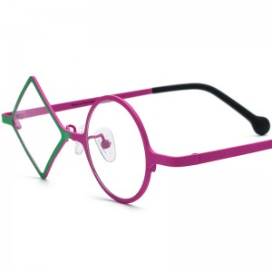 RUISEN’S Vibrant Irregular Pure Titanium Glasses Frames | Ultra-Light, Unisex Style 185852