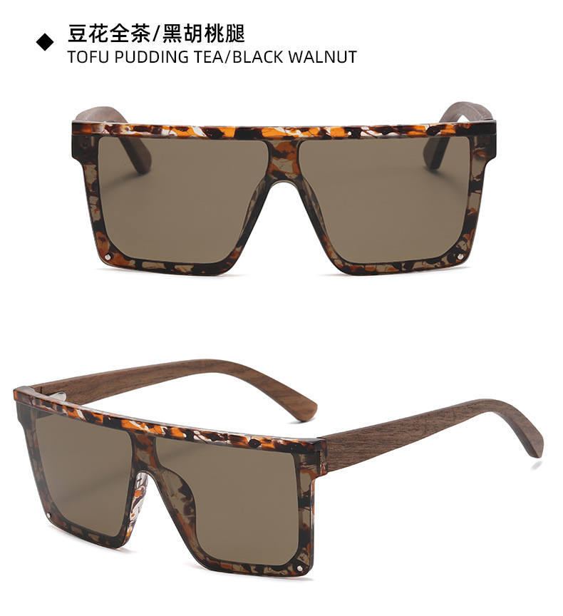 Detail kacamata hitam kayu panas fashion terlaris UAS Kanada -7