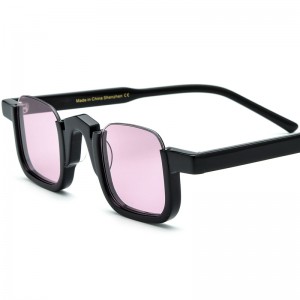 RUISEN’S Two-Tone Acetate Square Nylon Sunglasses Unisex 19352T