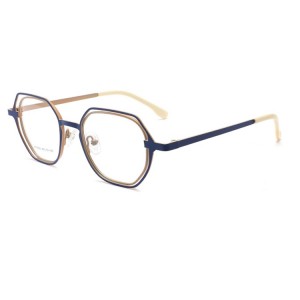 New Hollow Glasses Frame Myopia with Frame Personality Blue Light Flat Light Wear Optical Euro-American Glasses Frames for Men and Women QJ5529t