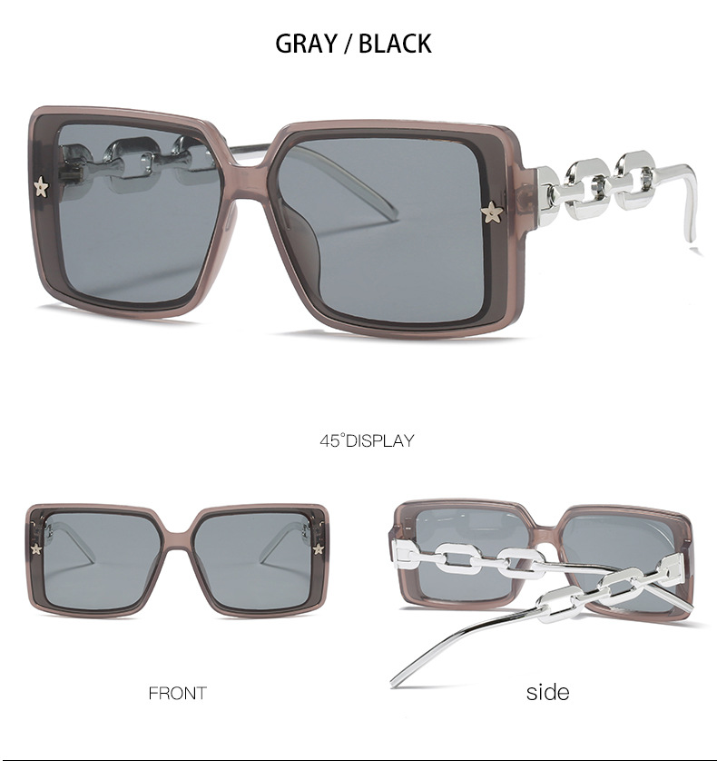 RUISEN'S  Fashion retro square frame uv400 eye protection sunglasses