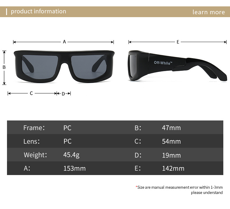 RUISEN'S  Fashion square frame uv400 eye protection sunglasses  