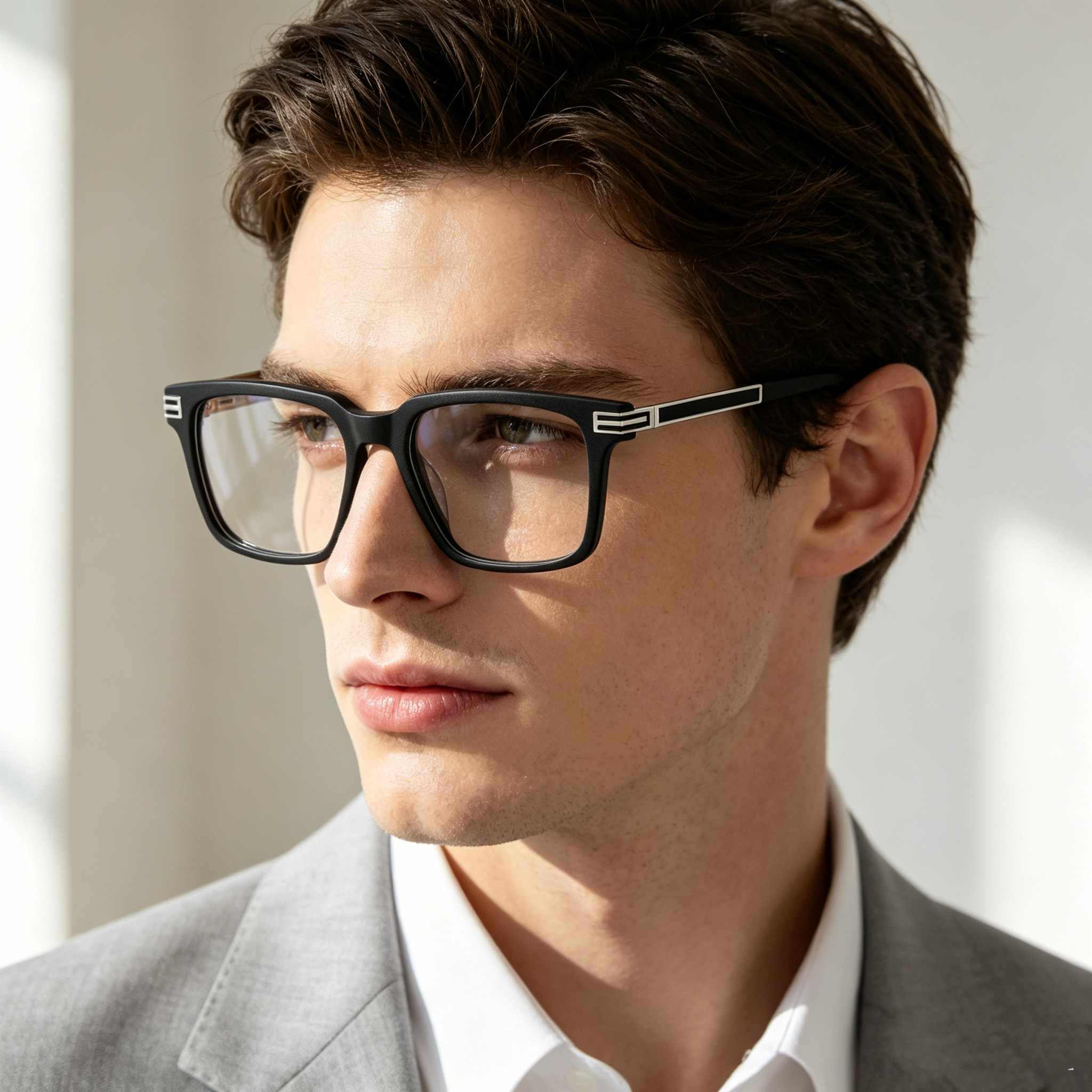 RUISEN’S Vintage Business Square Acetate Optical Eyeglasses for Men CH8023