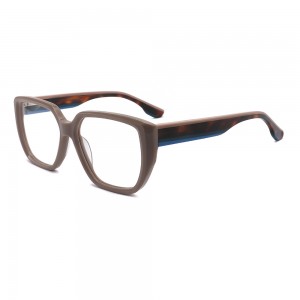 RUISEN’S Luxury Bi-Color Acetate Squared Eyewear 1074