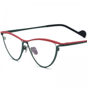 RUISEN’S Two-Tone Pure Titanium Vintage Cat Eye Optical Eyewear Frame 185748