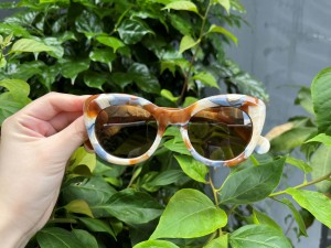 RUISEN’S Retro Vintage Cat Eye Acetate Hand Polished Sunglasses AT8001