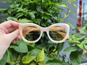 RUISEN’S Retro Vintage Cat Eye Acetate Hand Polished Sunglasses AT8001
