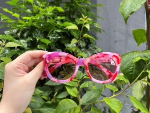 RUISEN’S Retro Vintage Cat Eye Acetate Hand Polished Sunglasses AT8001