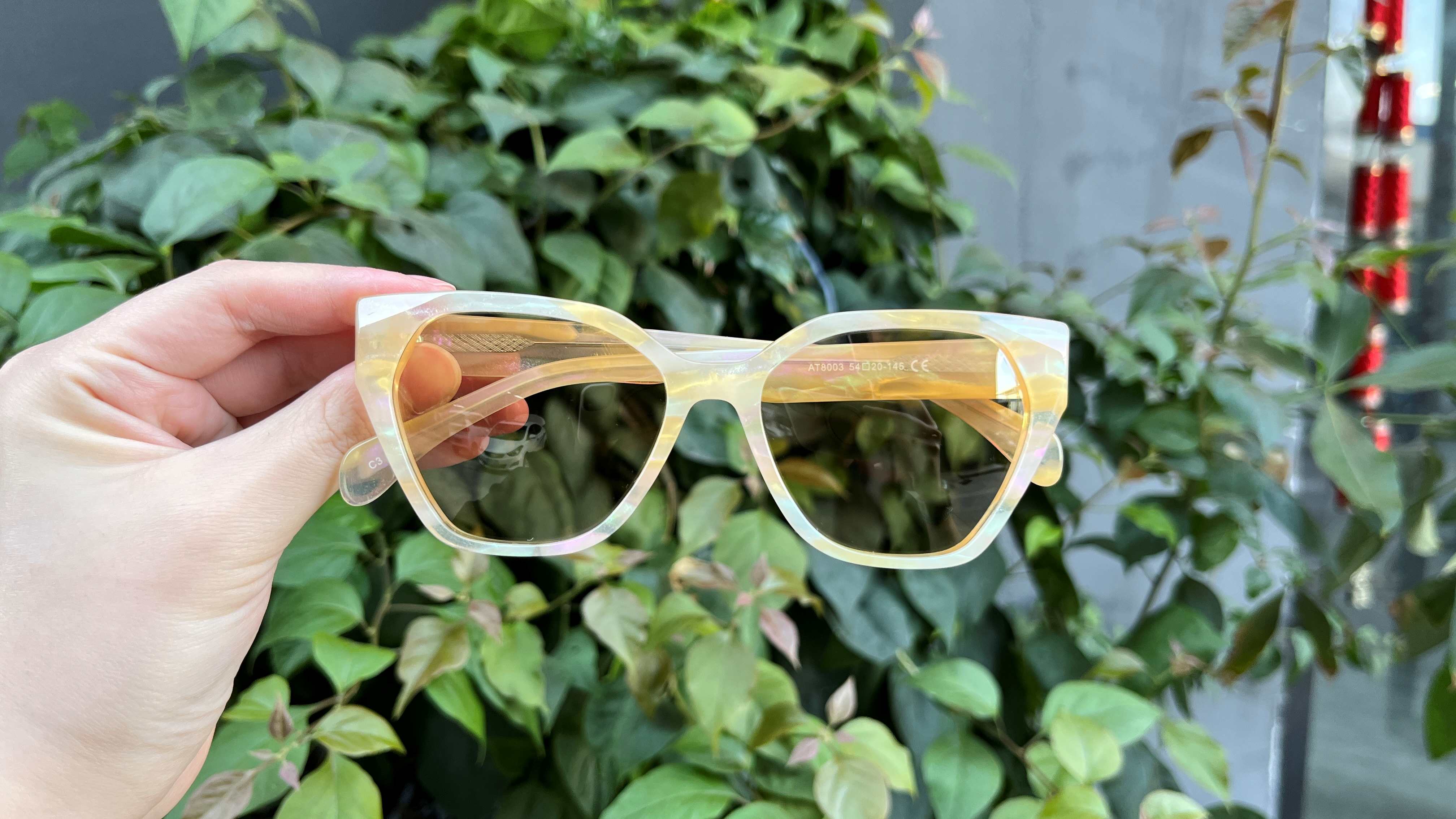 RUISEN'S Marbled Pearl Cellulose Acetate Protective Sunglasses AT8003