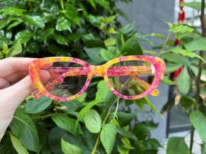 RUISEN’S Multi-Color Tortoise Acetate Frame Cat Eye Sunglasses UV400 Fashion Sun Glasses AT8015