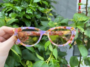 RUISEN’S Multi-Color Tortoise Acetate Frame Cat Eye Sunglasses UV400 Fashion Sun Glasses AT8015