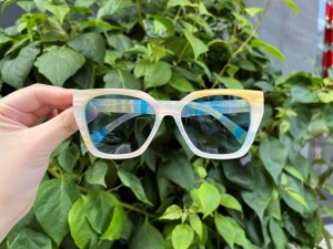 RUISEN’S Designer Grade Cellulose Acetate Marble Pattern Square Eyewear Unisex AT8016