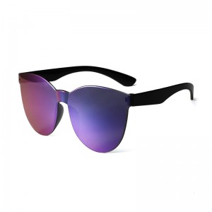 सस्ती कीमत रिमलेस वन-पीस UV400 लेंस सनीज़ जेली कलर शेड्स