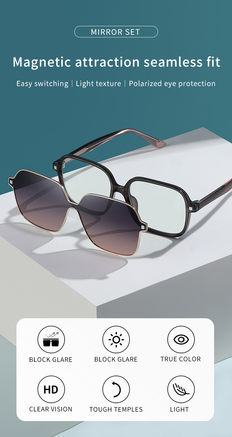 Multi-Function Glasses Polarized Clip-On Sunglasses