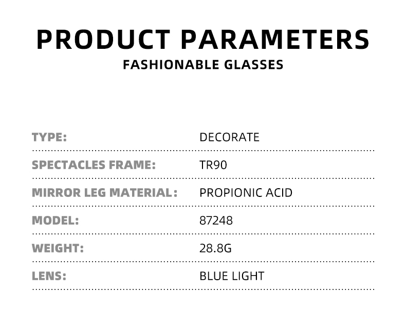 RUISEN'S Fashional TR90 Frame Glasses 87248 