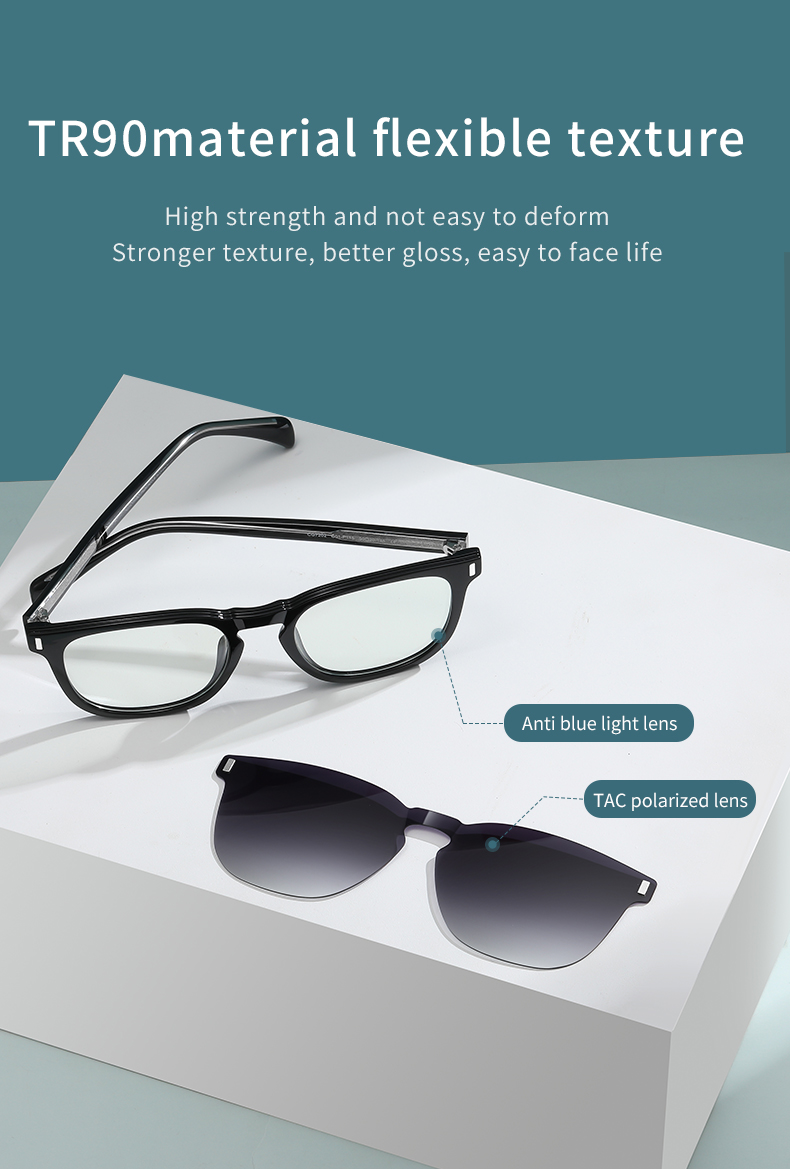  RUISENS'S Functional Clip-On Polarized Sunglasses  CG7202