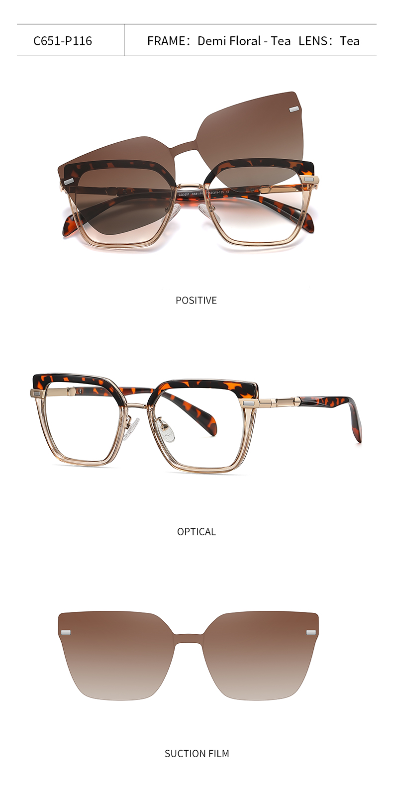 Clip magnetica nuovo arrivo RUISENS su occhiali da sole unisex CG3201