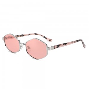RUISEN’S Polygonal Frame Metal Sunglasses 8650