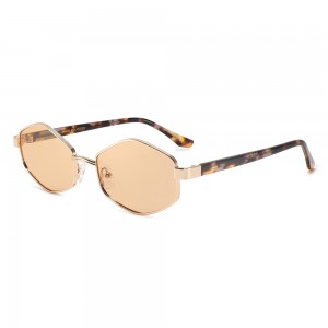 RUISEN’S Polygonal Frame Metal Sunglasses 8650
