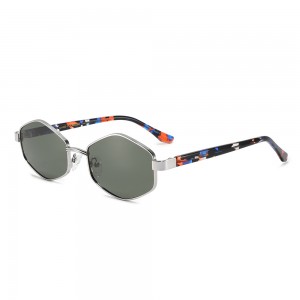 RUISEN’S Polygonal Frame Metal Sunglasses 8650