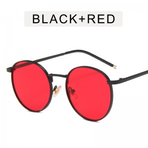 यू इन-ना और टैयॉन वही रेट्रो सनीज़ हॉट सेलिंग मेटल राउंड फ़्रेम महिला धूप का चश्मा