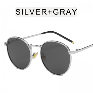 यू इन-ना और टैयॉन वही रेट्रो सनीज़ हॉट सेलिंग मेटल राउंड फ़्रेम महिला धूप का चश्मा