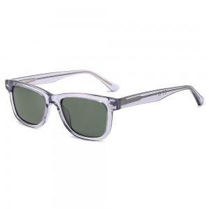 RUISEN’S Classic Slim Square Sun Glasses Tortoise Transparent Frame Gradient Lens UV Protection Fashion Shades8631