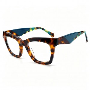 RUISEN’S Color Block Spliced Square Acetate Frames VG6016AF