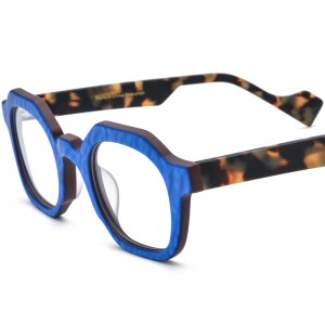 RUISEN’S Multi-Color Spliced Square Acetate Optical Frames 19389