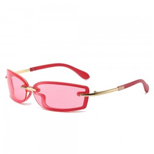 RUISEN’S Half Metal Square Candy Color Y2K Women’s Sunglasses 68160 S018