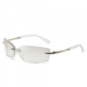 RUISEN’S Half Metal Square Candy Color Y2K Women’s Sunglasses 68160 S018