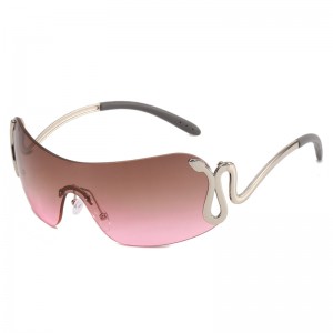 RUISEN’S Fashion Spirit Snake One-piece Sunglasses 3559