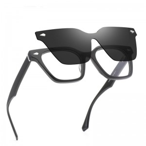 RUISEN’S New Style 2-in-1 Magnetic Sunglasses for Sharp Vision & StyleAcetate clip-on sunglasses HH3609