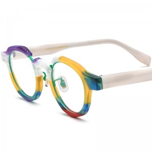 RUISEN’S New Mixed Material Cat Eye Acetate Eyeglass Frames Optical Glasses 19378