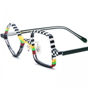 RUISEN’S New Mixed Material Square Acetate Eyeglass Frames Optical Glasses 19386