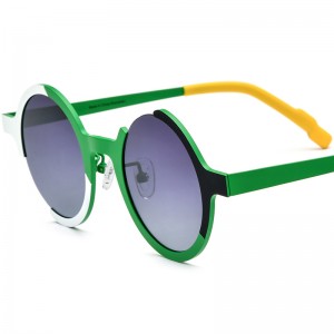 RUISEN’S High-End Pure Titanium Round Sunglasses with UV400 Protection 185808T