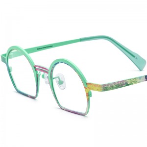 RUISEN’S	Colorful Ultra-Light Pure Titanium Semi-Rimless Eyeglass Frames Unisex Optical Glasses 185939