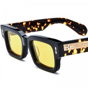 RUISEN’S New Vintage Square Acetate Sunglasses ASCARII T