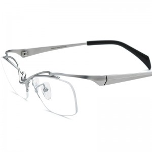RUISEN’S New‑Style Titanium Semi‑Rimless Square Prescription Eyeglass Frames 185762