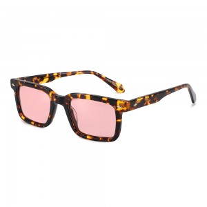 RUISEN’S Retro Thick Square PC Frame Sunglasses Multi Transparent Tortoise Gradient Lens UV400 Fashion Shades8630